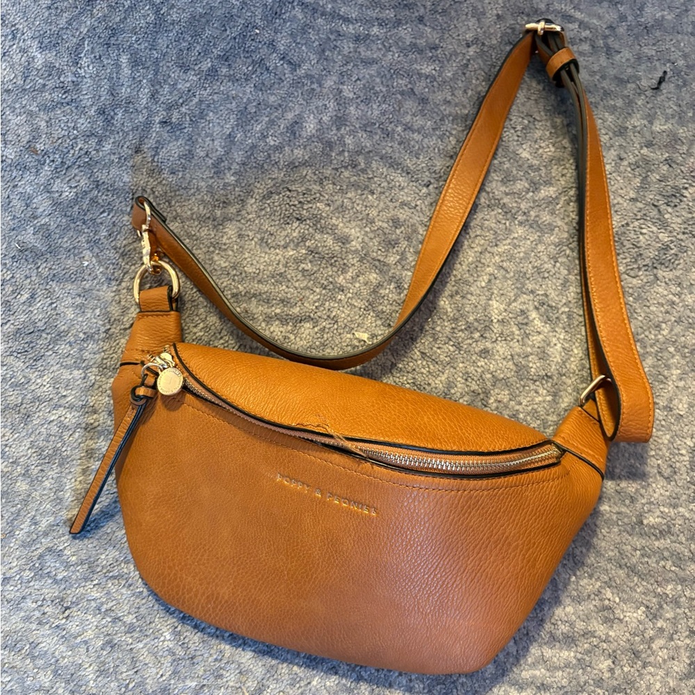 Poppy and Peonies Sidekick Bag in Cognac